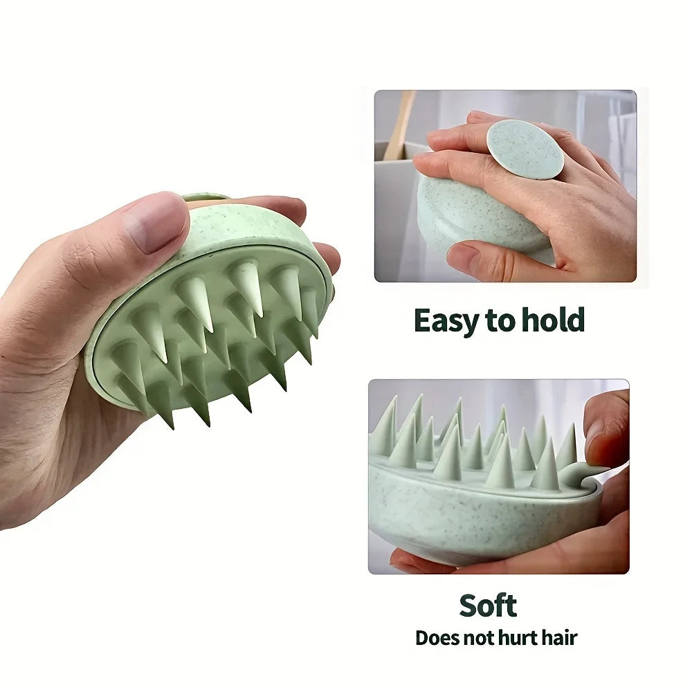 Scalp Scrubber and Massager, Silicone Shampoo Brush for Wet & Dry Hair, Scalp Exfoliator for Dandruff Removal