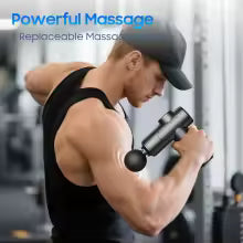 Fascia Massage Gun with LED Touch Screen, 6 Massage Heads, Deep Tissue Percussion Massager for Muscle Relaxation, Fitness Recovery, and Everyday Muscle Soreness